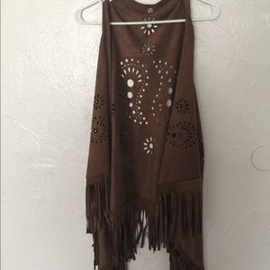 Suede Fringe Vest