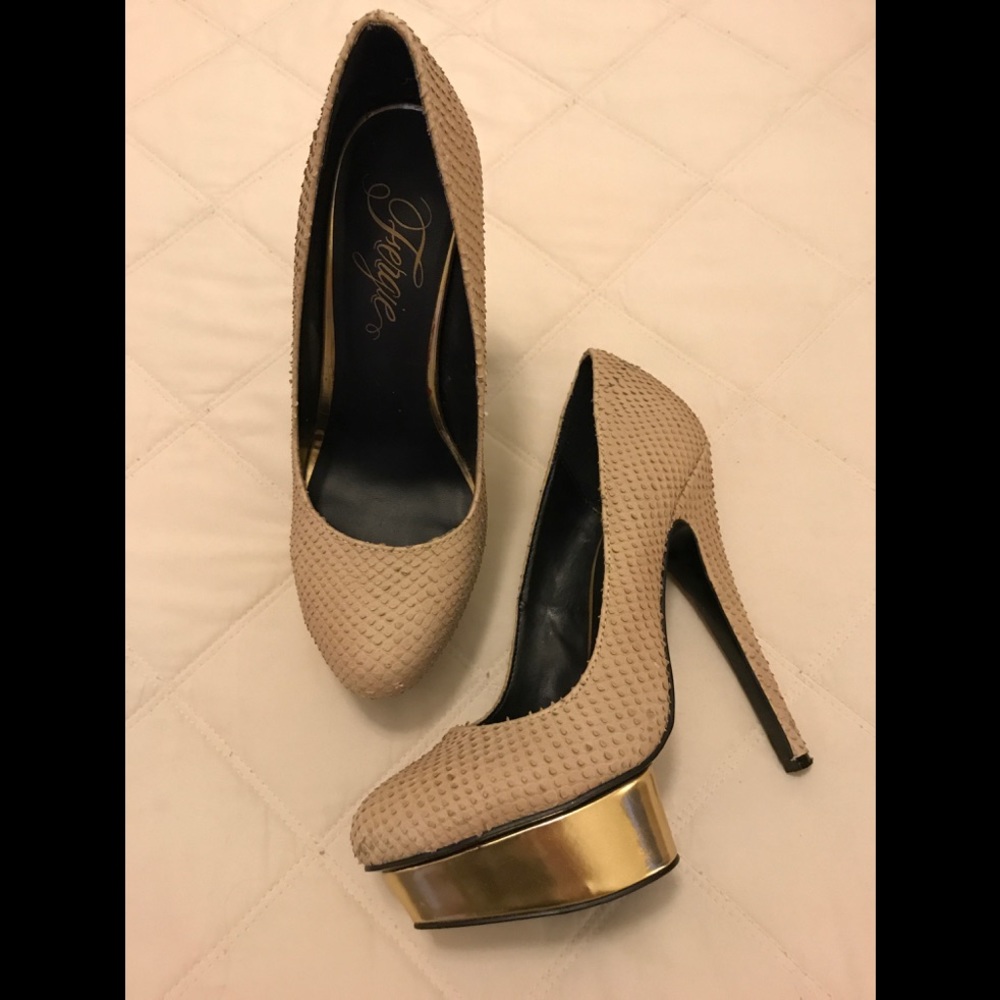 Fergie Python Platforms With Gold Plated Detail - image 1