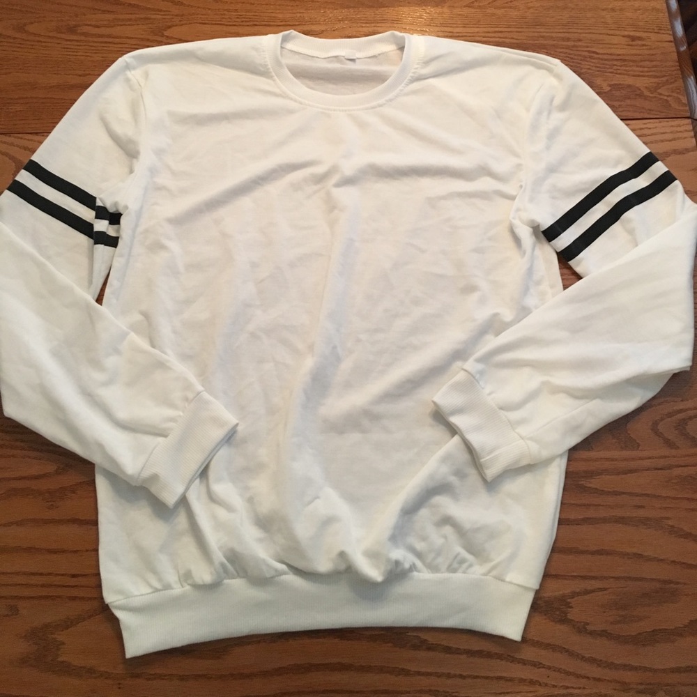 Varsity-striped long sleeve shirt