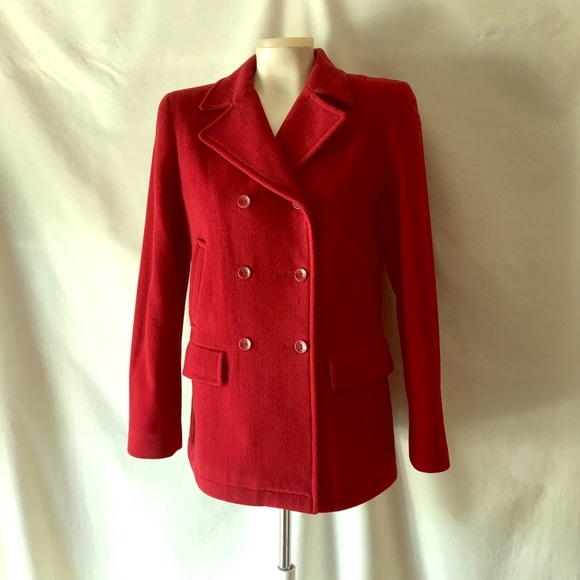 Kenneth Cole Reaction Wool Nylon Cashmere Pea Coat - Picture 1 of 5