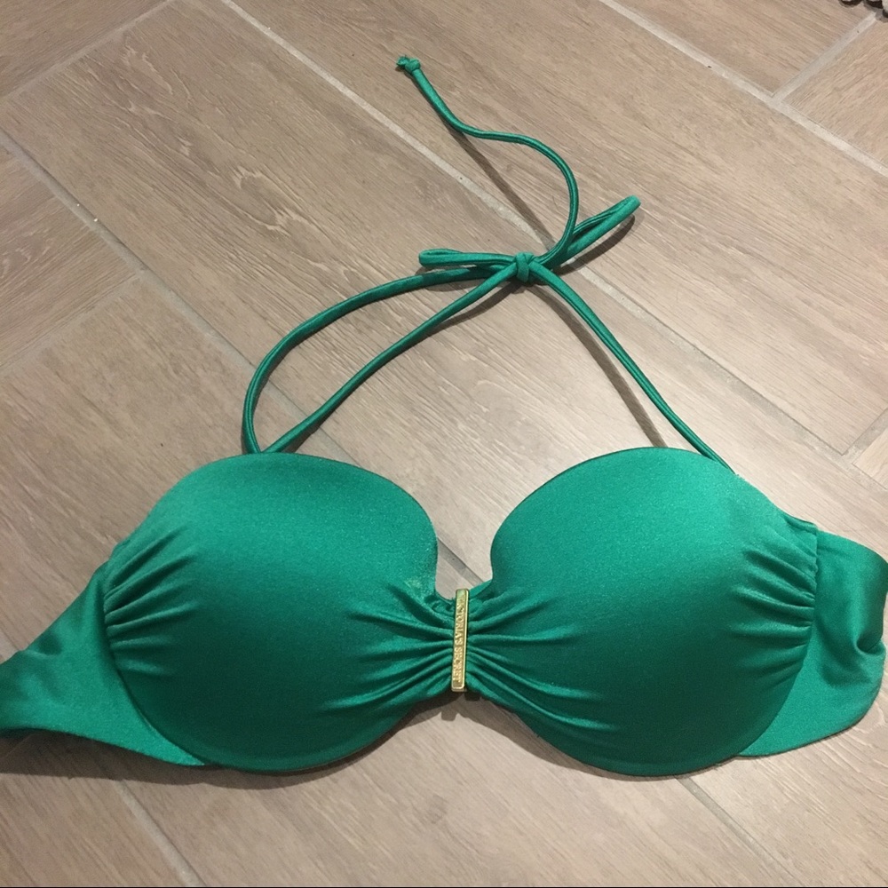 VS Emerald Green Push Up Swim Top