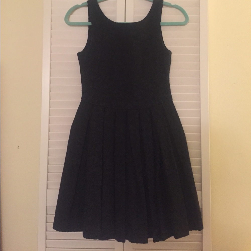 Black lace cocktail dress