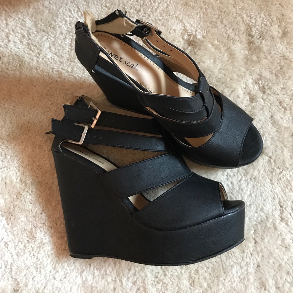 Strappy Platform Wedges