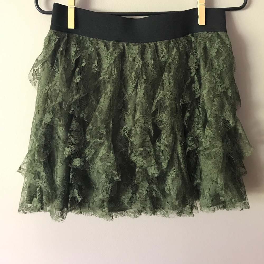 Express Ruffled Mini Skirt