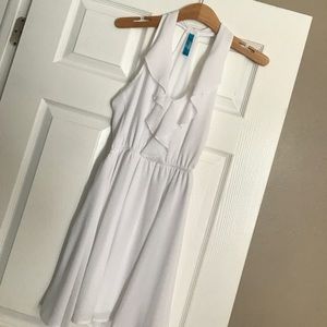 Francesca's white chiffon halter dress