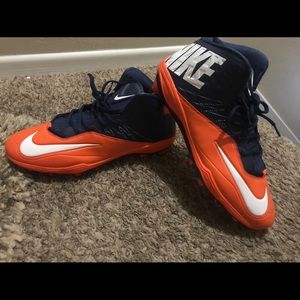 New Men's Nike shoes orange n blue size 14