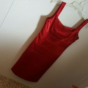 Red Satin cocktail dress