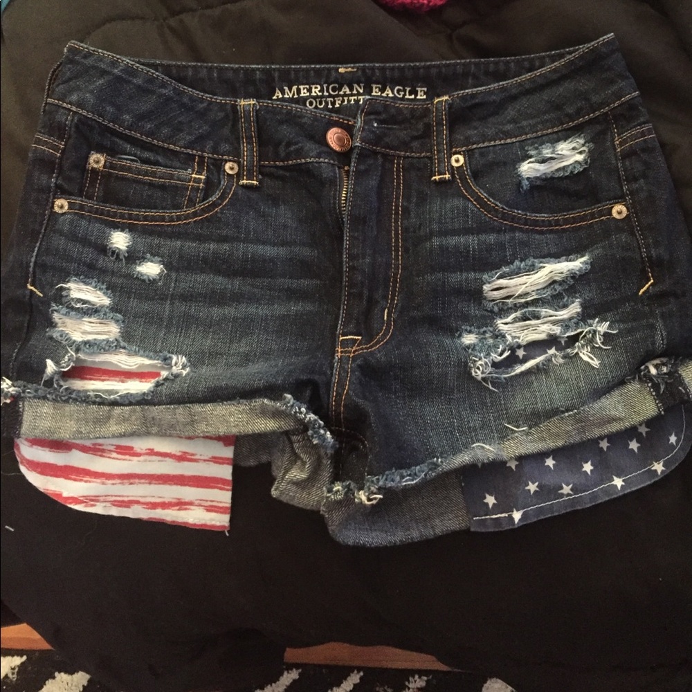 American eagle flag shorts