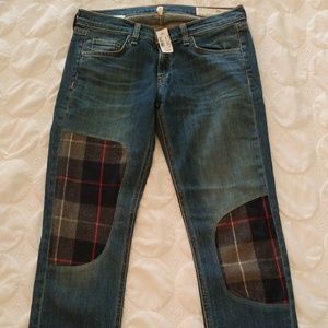 Rag & Bone Dre Denim with Patch Accents SZ 26