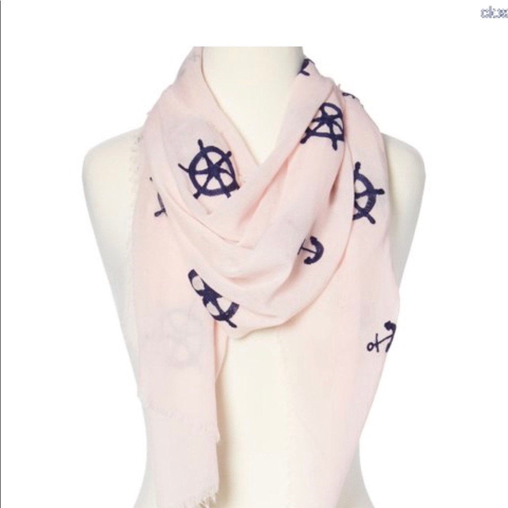 Pink Wheel Ship Scarf