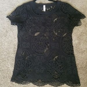 Black lace top