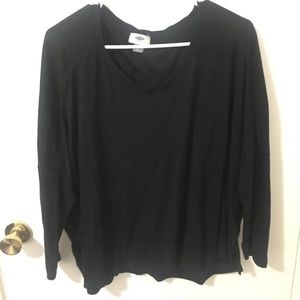 Black raglan top