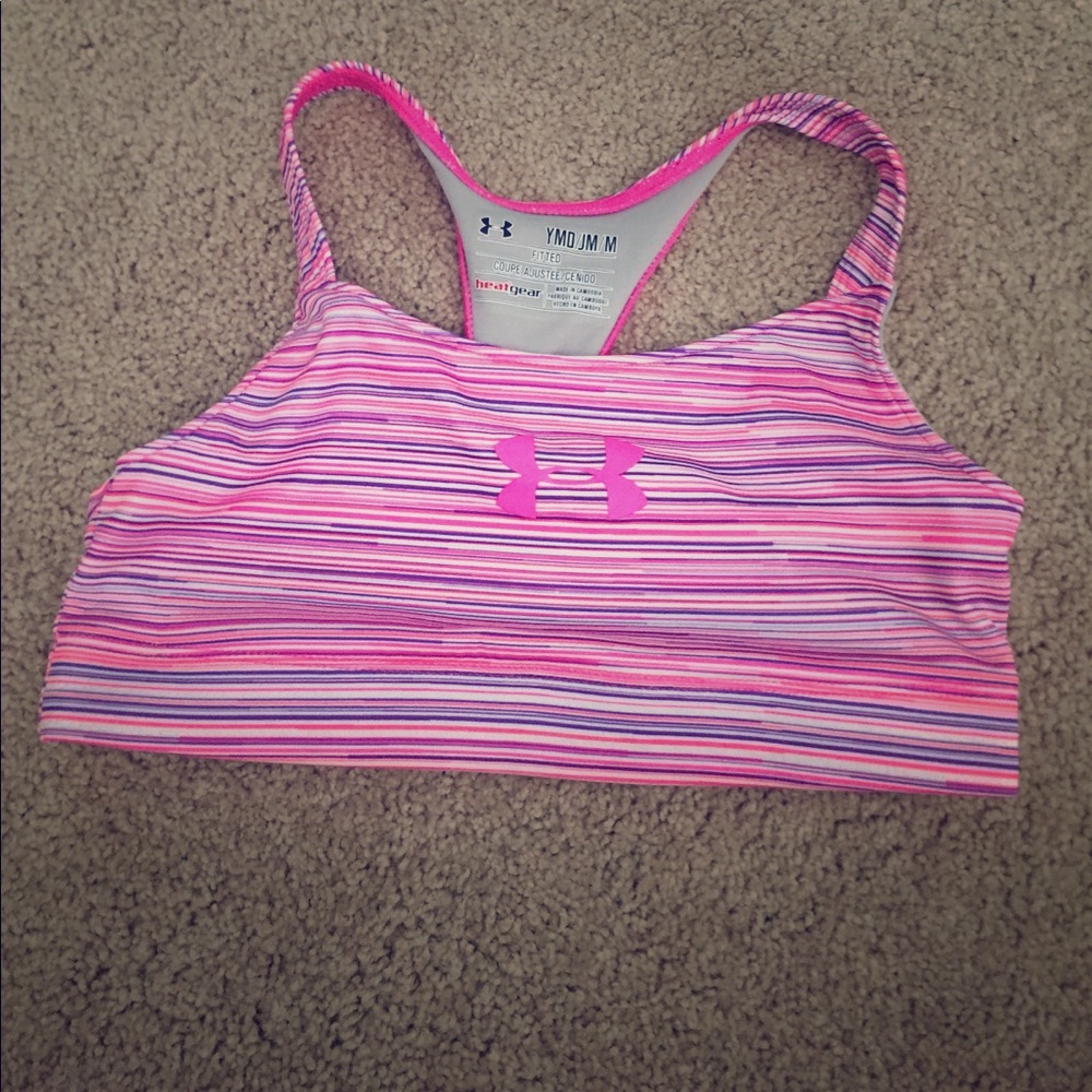 Under Armor YMD Sports Bra w/stripes