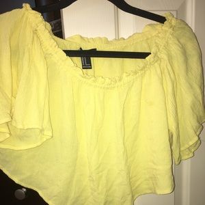 Yellow off the shoulder top