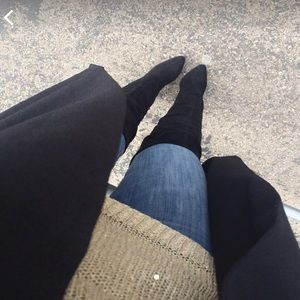Aldo Over The Knee Suede Black Boots