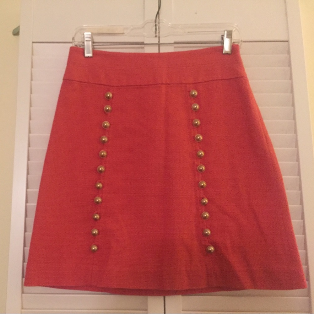 Coral orange business skirt