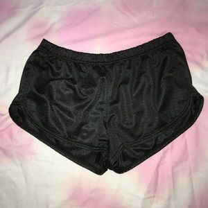 black shorts