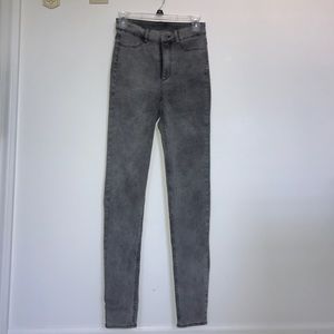Grey Stretchy High Waisted Jeans