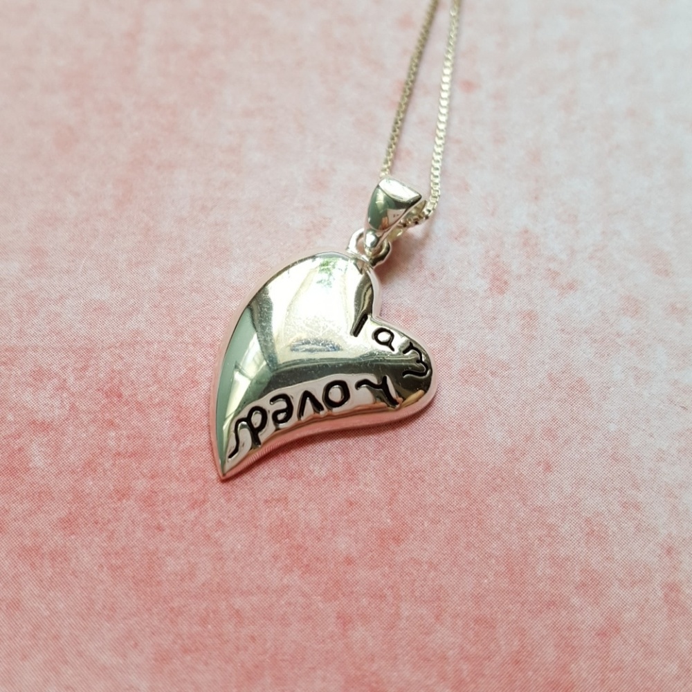 Silver look "I am Loved" necklace