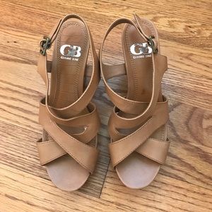 tan gently worn wedges
