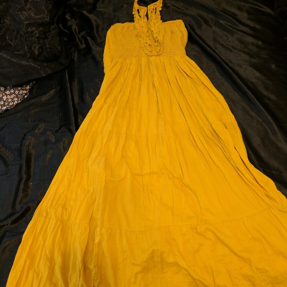 Earthbound Mustard Yellow Dress
