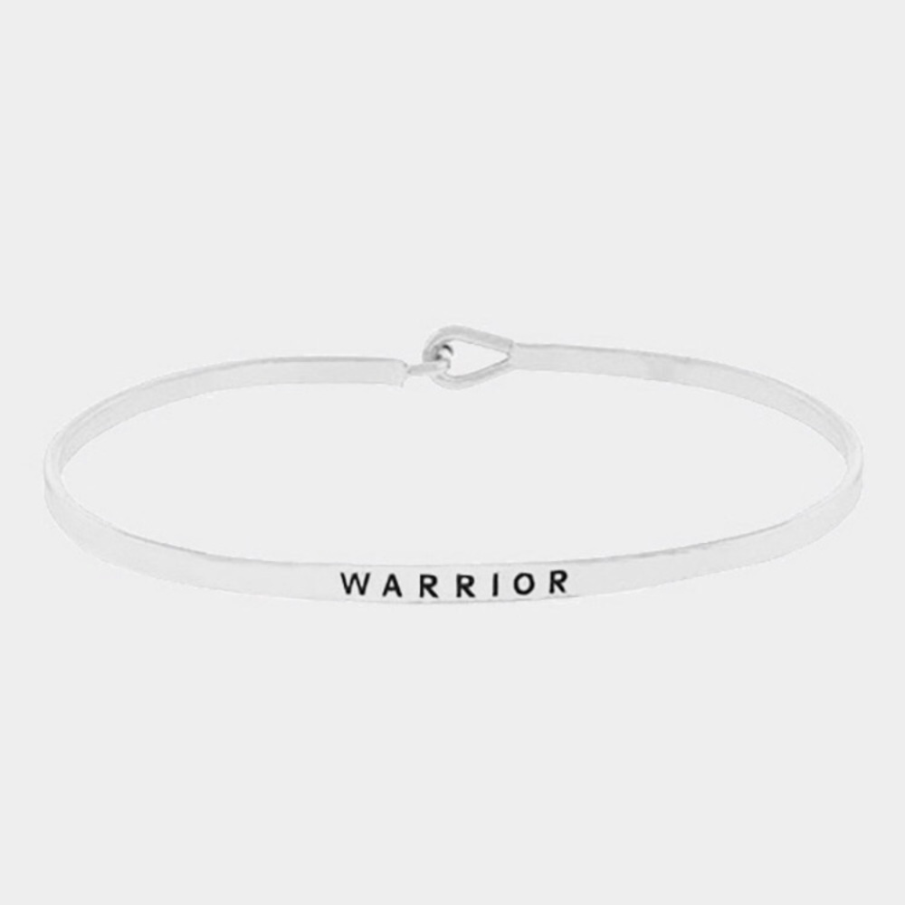 "Warrior" Women’s Silver Bracelet-Hook Close