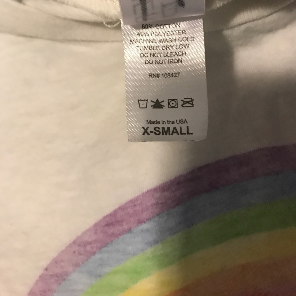 Cropped rainbow tee - Picture 3 of 4