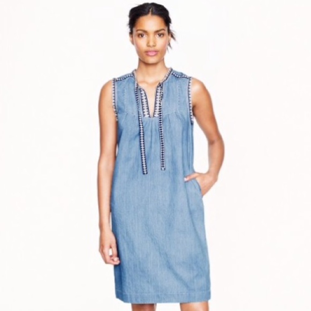 J. crew Washed Chambray Dress