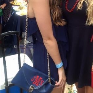 BCBG Navy Romper