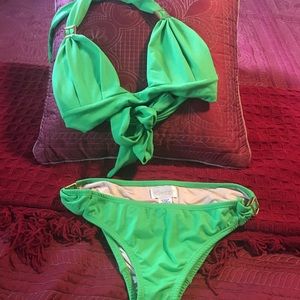 Lime green bikini