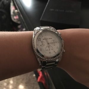 MK sliver watch