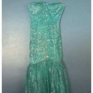 Deb Prom Pageant TealLace, Beads & Rhinestones Swe