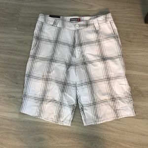 Quiksilver white plaid short
