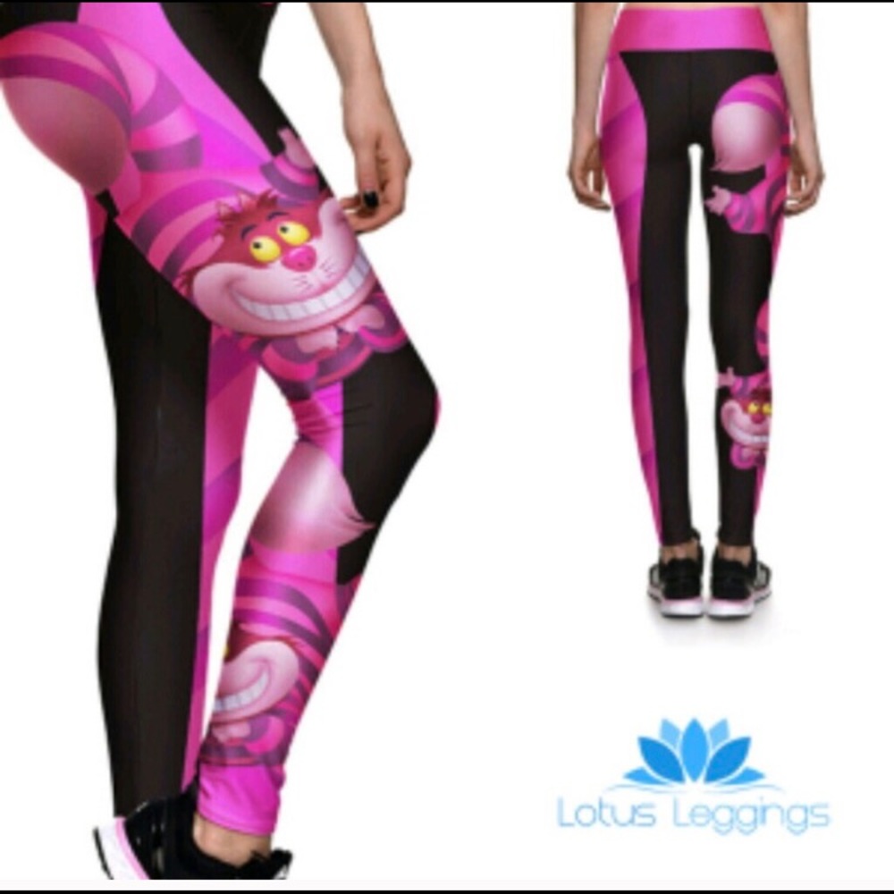 Cheshire Cat Lotus Leggings Alice & Wonderland