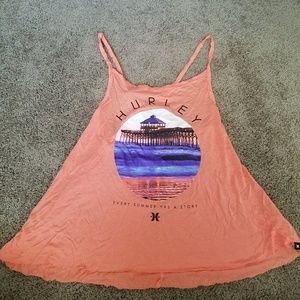 Hurley peach tank top