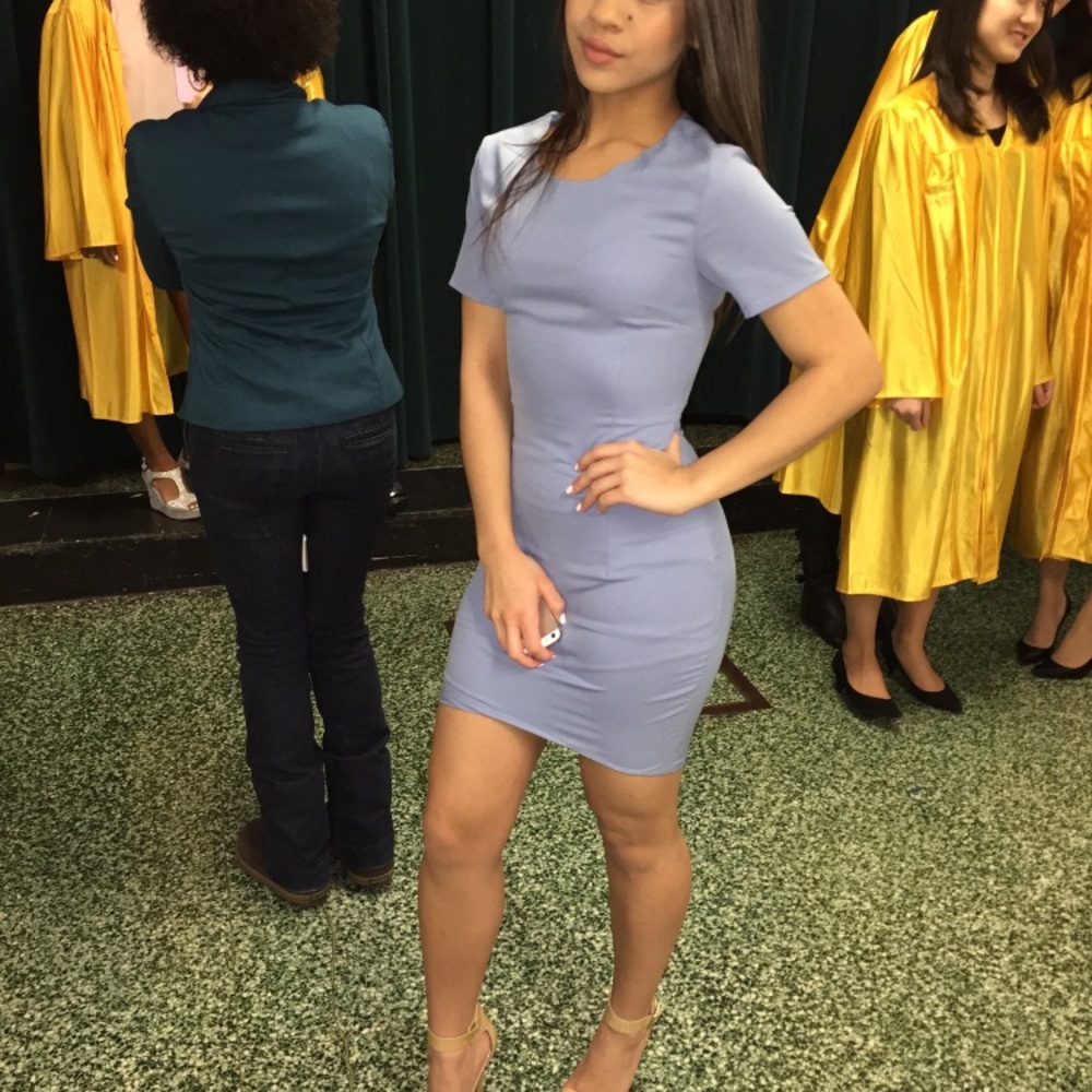 Misguided blue mini dress