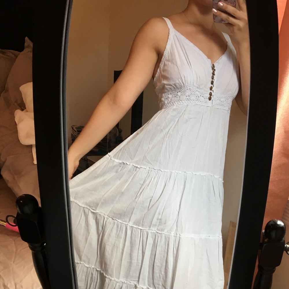 Long white beach dress!