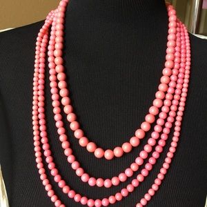 Pink Four Strand Necklace