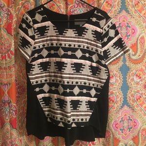 Anthropologie Aztec print top