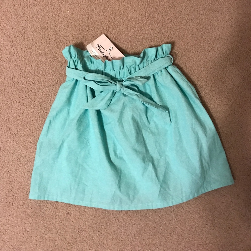 NWT Blue bow skirt