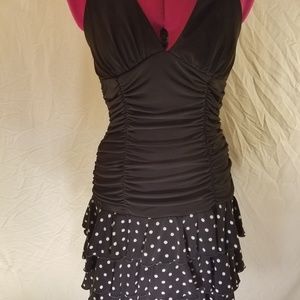 My Michelle Size L polka dot halter dress