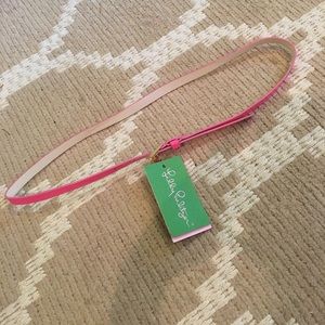 NEW Lilly Pulitzer Neon Pink Thinny Belt
