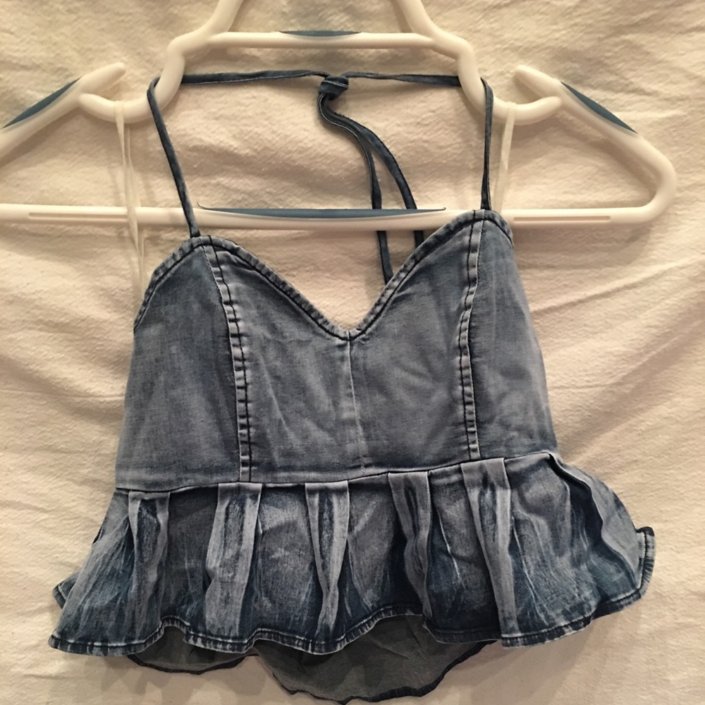Denim Babydoll Croptop