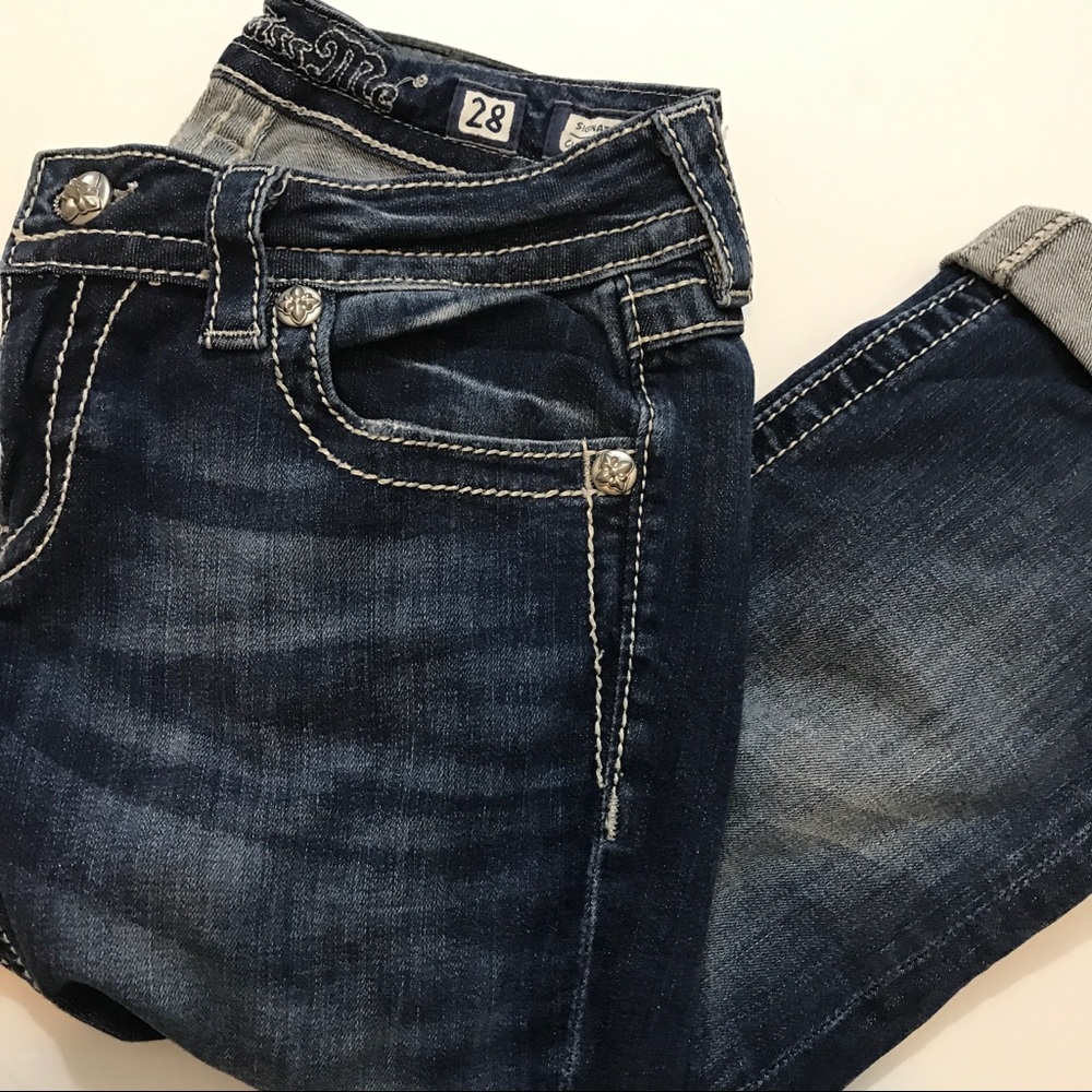 Miss Me cropped jeans size 28 - Picture 2 of 3
