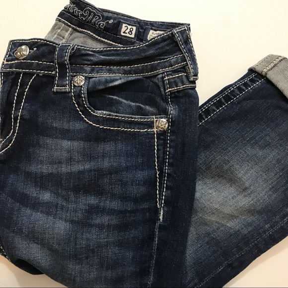 Miss Me cropped jeans size 28 - Picture 2 of 3