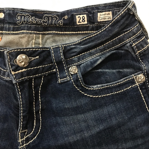 Miss Me cropped jeans size 28 - Picture 3 of 3