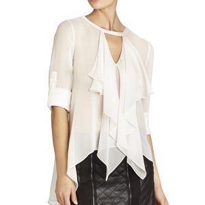 BCBGMAXAZRIA "Enya" sheer top