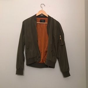 Olive Green Bomber Jacket