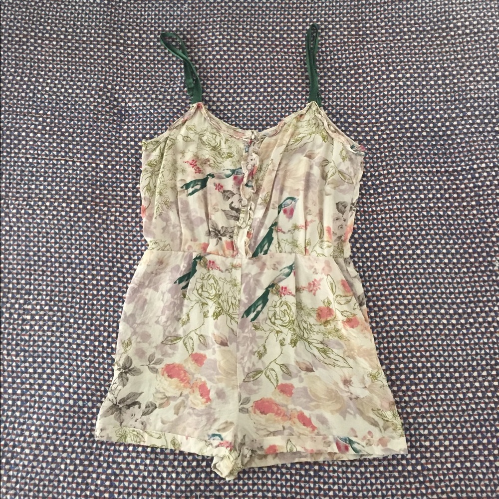 Anthropologie floral romper