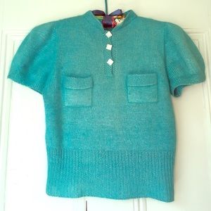 Vintage Teal Pullover Sweater